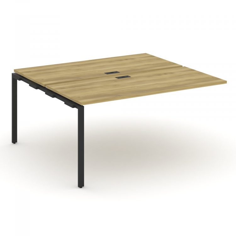 Concept Двойной наборный элемент рабочей станциии CN.DNRS-004 Дуб Винченцо/Металл Черный 1580*1480*7