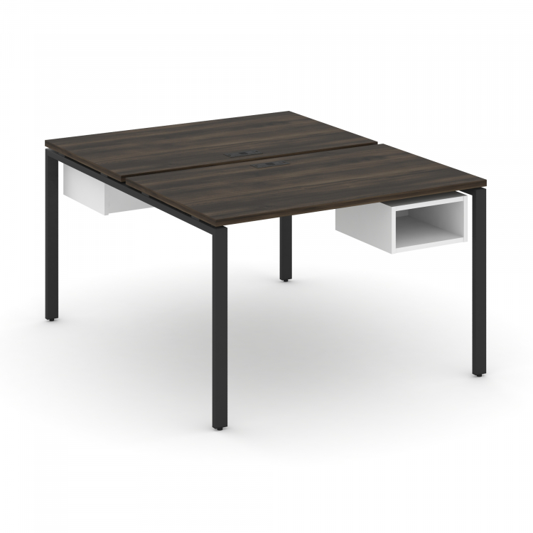 Concept Рабочая станция 2 сторонняя с подвесными тумбами на 2 места CN.DRS-102 Дуб Мали/Белый Брилли