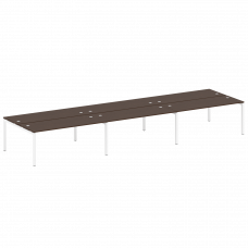 Metal System Quattro Рабочая станция на 6 раб. мест на П-образном м/к 50БП.СМ-6.5 Венге Цаво/Металл