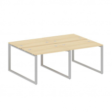 Metal System Рабочая станция на 4 места на О-образном м/к БО.СМ-4.1 Акация Лорка/Металл Серый 2000*1