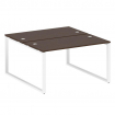 Metal System Рабочая станция на О-образном м/к БО.РАС-СП-2.3 Венге Цаво/Металл Белый 1400*1475*750
