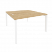 Onix Рабочая станция на П-образном м/к O.MP-D.RS-2.3.7 Тиквуд Светлый/Металл Белый 1380*1475*750