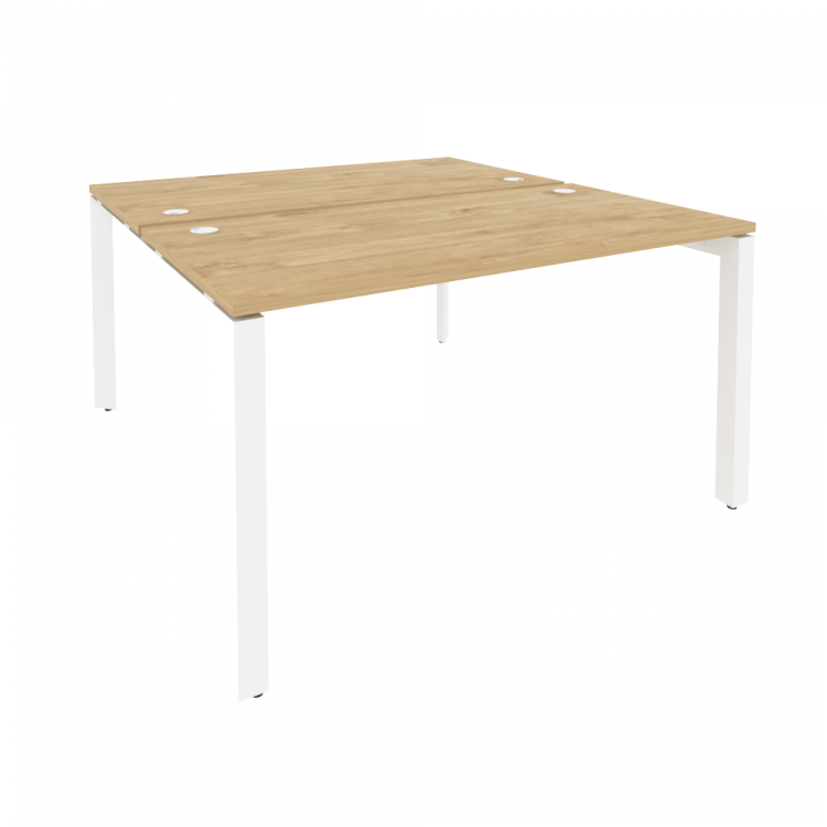 Onix Рабочая станция на П-образном м/к O.MP-D.RS-2.3.7 Тиквуд Светлый/Металл Белый 1380*1475*750