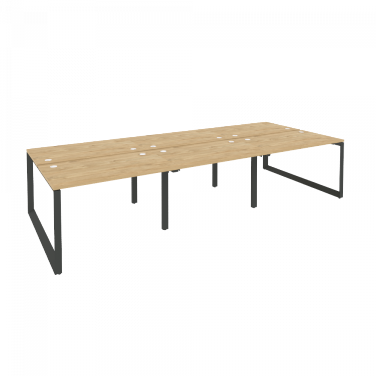 Onix Рабочая станция на О-образном м/к O.MO-D.RS-6.2.7 Тиквуд Светлый/Металл Антрацит 3540*1475*750