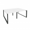 Onix Рабочая станция на О-образном м/к O.MO-D.RS-4.1.7 Белый Бриллиант/Металл Антрацит 1960*1475*750