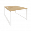 Onix Рабочая станция на О-образном м/к O.MO-D.RS-2.2.7 Тиквуд Светлый/Металл Белый 1180*1475*750