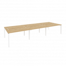 Onix Рабочая станция на П-образном м/к O.MP-D.RS-6.3.7 Тиквуд Светлый/Металл Белый 4140*1475*750