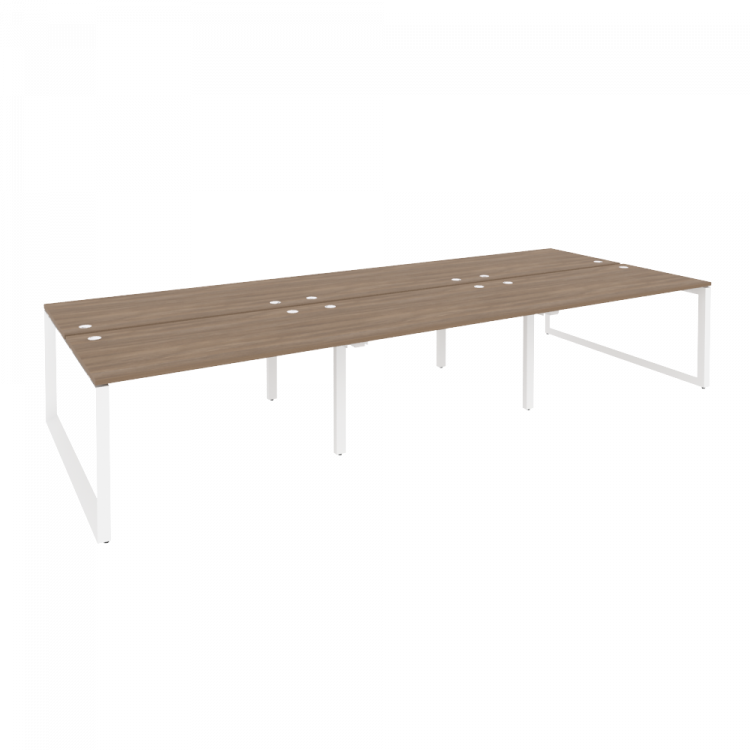Onix Рабочая станция на О-образном м/к O.MO-D.RS-6.3.8 Дуб Аризона/Металл Белый 4140*1635*750