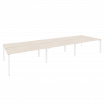 Onix Рабочая станция на П-образном м/к O.MP-D.RS-6.4.7 Денвер Светлый/Металл Белый 4740*1475*750