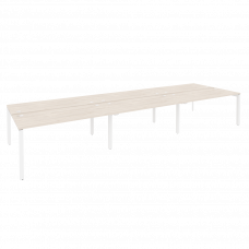 Onix Рабочая станция на П-образном м/к O.MP-D.RS-6.4.7 Денвер Светлый/Металл Белый 4740*1475*750