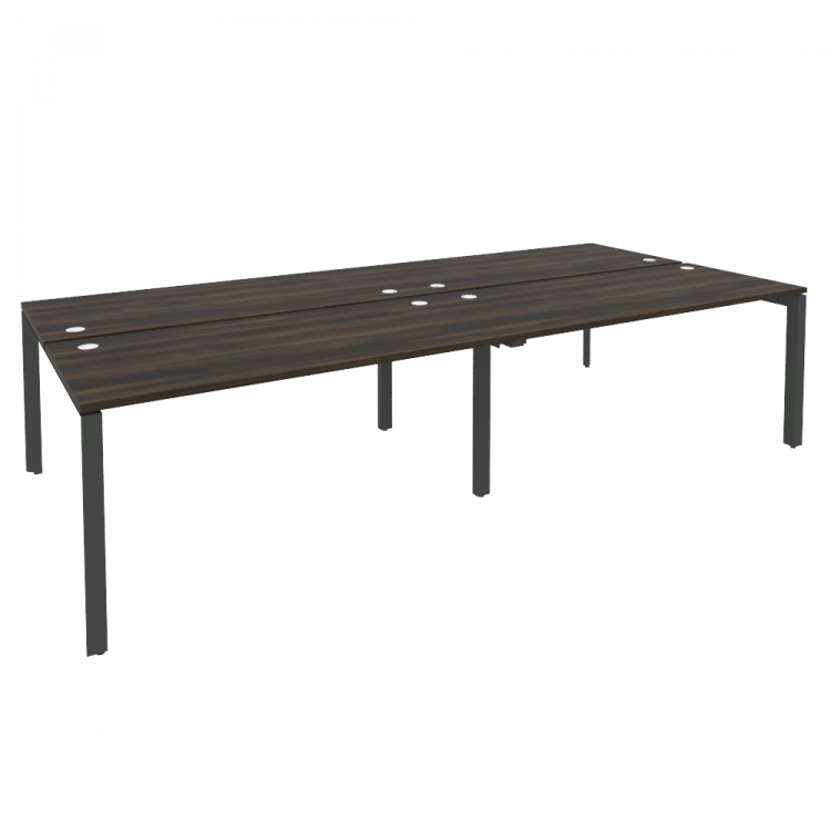 Onix Рабочая станция на П-образном м/к O.MP-D.RS-4.4.7 Дуб Мали/Металл Антрацит 3160*1475*750