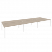 Onix Рабочая станция на П-образном м/к O.MP-D.RS-6.4.8 Дуб Аттик/Металл Белый 4740*1635*750