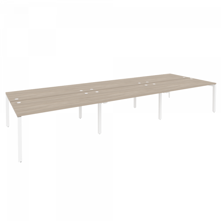 Onix Рабочая станция на П-образном м/к O.MP-D.RS-6.4.8 Дуб Аттик/Металл Белый 4740*1635*750