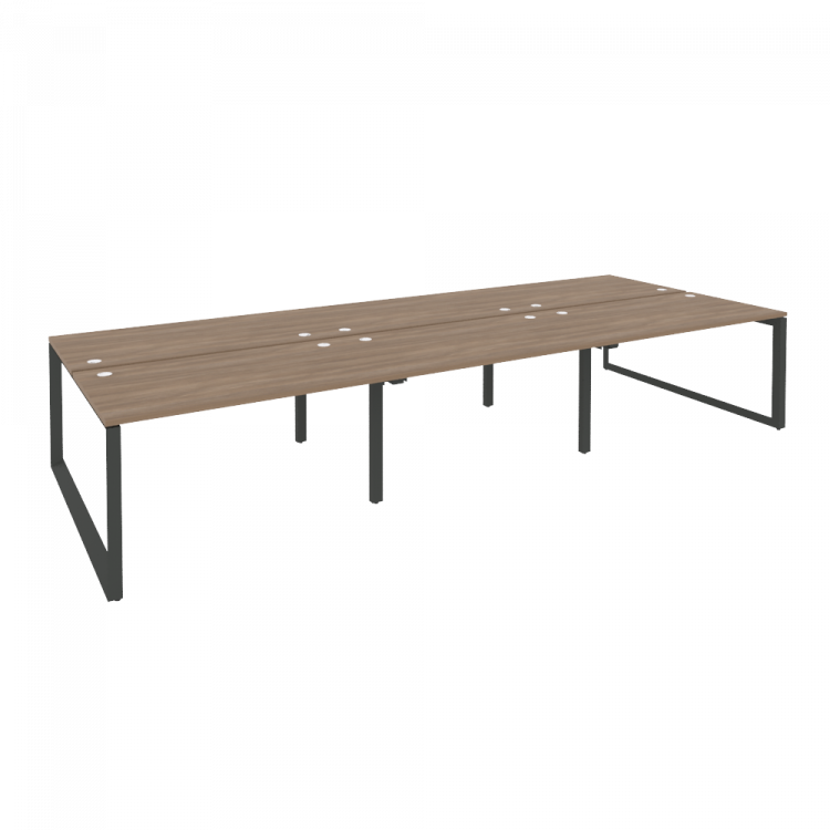 Onix Рабочая станция на О-образном м/к O.MO-D.RS-6.3.8 Дуб Аризона/Металл Антрацит 4140*1635*750