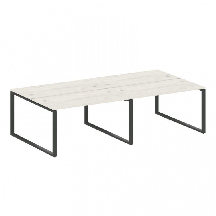 Metal System Рабочая станция на 4 места на О-образном м/к БО.СМ-4.3 Дуб Наварра/Металл Антрацит 2800