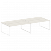 Metal System Quattro Рабочая станция на 4 места на О-образном м/к 40БО.СМ-4.5 Дуб Наварра/Металл Бел