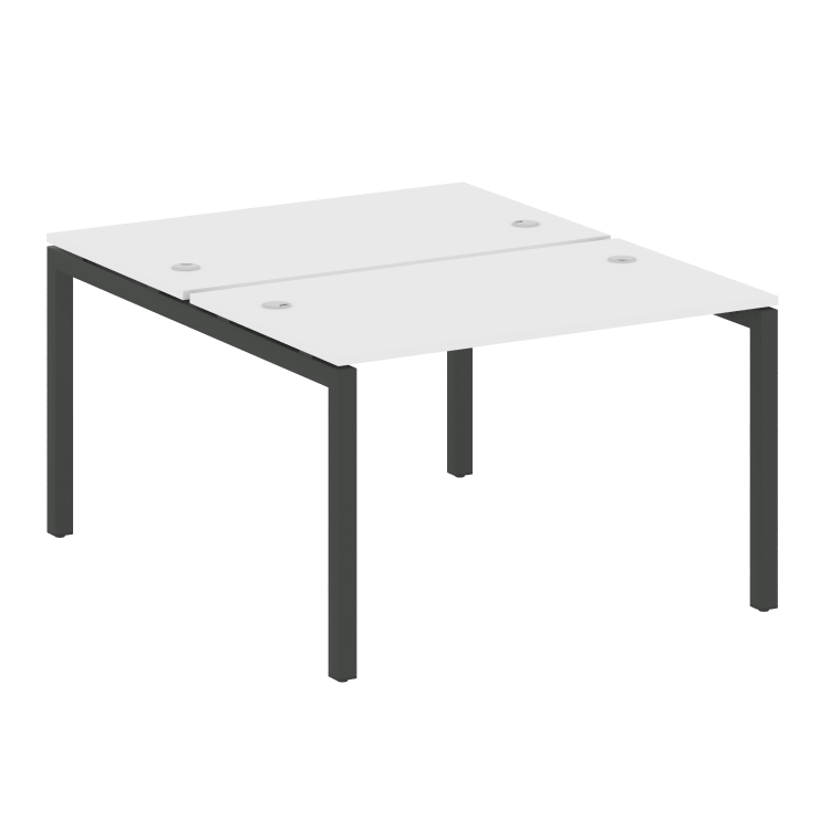 Metal System Quattro Рабочая станция на П-образном м/к 50БП.РАС-СП-2.2 Белый/Металл Антрацит 1200*14