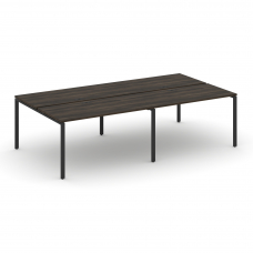 Concept Рабочая станция на 4 места CN.DRS-007 Дуб Мали/Металл Черный 2760*1480*750