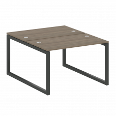 Metal System Quattro Рабочая станция на О-образном м/к 50БО.РАС-СП-2.2 Вяз Благородный/Металл Антрац