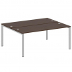 Metal System Рабочая станция на П-образном м/к БП.РАС-СП-2.5 Венге Цаво/Металл Серый 1800*1475*750