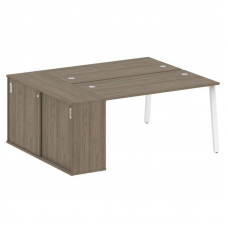 Metal System Рабочая станция с шкафом-купе на А-образном м/к БА.РС-СШК-1.3 Т Вяз Благородный/Металл