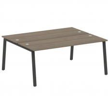 Metal System Рабочая станция на А-образном м/к БА.РАС-СП-2.5 Вяз Благородный/Металл Антрацит 1800*14