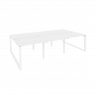 Onix Рабочая станция на О-образном м/к O.MO-D.RS-6.1.8 Белый Бриллиант/Металл Белый 2940*1635*750