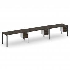 Concept Рабочая станция односторонняя с подвес. тумбами 3 места CN.ORS-136 B Дуб Мали/Белый Бриллиан