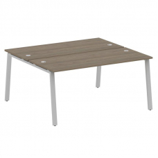Metal System Рабочая станция на А-образном м/к БА.РАС-СП-2.4 Вяз Благородный/Металл Серый 1600*1475*
