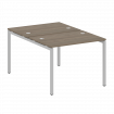 Metal System Quattro Рабочая станция на П-образном м/к 40БП.РАС-СП-2.1 Вяз Благородный/Металл Серый