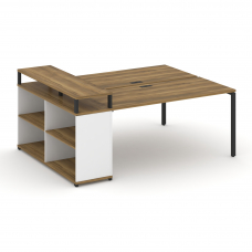Concept Рабочая станция с опорным стеллажом с верх. горизонтом CN.DRS-208 Сандал Янтарный/Белый Бри