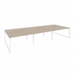 Onix Рабочая станция на О-образном м/к O.MO-D.RS-6.3.8 Дуб Аттик/Металл Белый 4140*1635*750
