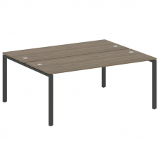 Metal System Рабочая станция на П-образном м/к БП.РАС-СП-2.5 Вяз Благородный/Металл Антрацит 1800*14