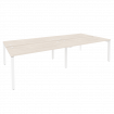 Onix Рабочая станция на П-образном м/к O.MP-D.RS-4.4.7 Денвер Светлый/Металл Белый 3160*1475*750