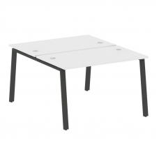 Metal System Рабочая станция на А-образном м/к БА.РАС-СП-2.2 Белый/Металл Антрацит 1200*1475*750