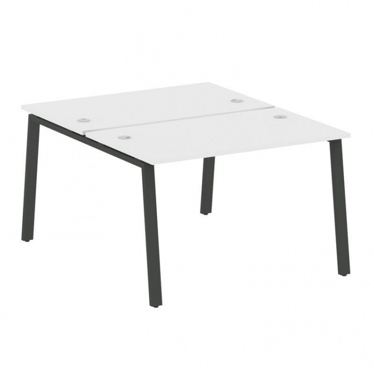 Metal System Рабочая станция на А-образном м/к БА.РАС-СП-2.2 Белый/Металл Антрацит 1200*1475*750
