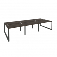 Onix Рабочая станция на О-образном м/к O.MO-D.RS-6.2.7 Дуб Мали/Металл Антрацит 3540*1475*750