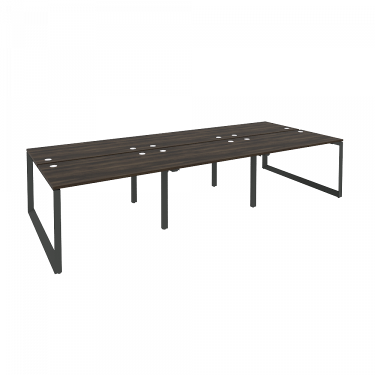 Onix Рабочая станция на О-образном м/к O.MO-D.RS-6.2.7 Дуб Мали/Металл Антрацит 3540*1475*750