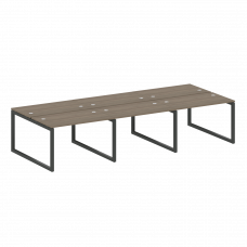 Metal System Quattro Рабочая станция на 6 раб. мест на О-образном м/к 50БО.СМ-6.2 Вяз Благородный/Ме