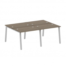 Metal System Рабочая станция на 4 места на А-образном м/к БА.СМ-4.1 Вяз Благородный/Металл Серый 200