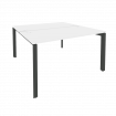 Onix Рабочая станция на П-образном м/к O.MP-D.RS-2.3.7 Белый Бриллиант/Металл Антрацит 1380*1475*750