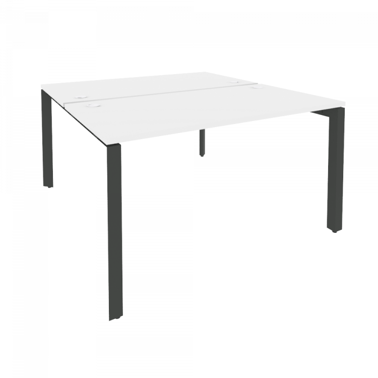 Onix Рабочая станция на П-образном м/к O.MP-D.RS-2.3.7 Белый Бриллиант/Металл Антрацит 1380*1475*750