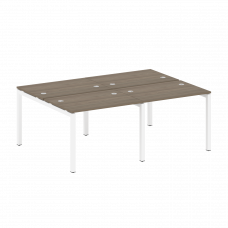 Metal System Quattro Рабочая станция на 4 места на П-образном м/к 50БП.СМ-4.1 Вяз Благородный/Металл