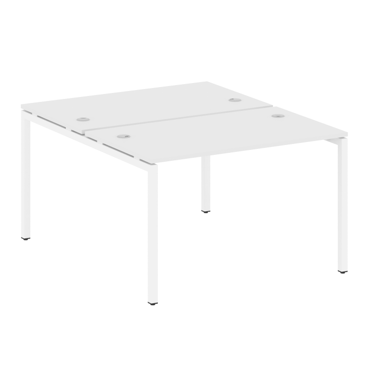 Metal System Quattro Рабочая станция на П-образном м/к 40БП.РАС-СП-2.2 Белый/Металл Белый 1200*1475*