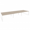 Onix Рабочая станция на О-образном м/к O.MO-D.RS-6.4.7 Дуб Аттик/Металл Белый 4740*1475*750