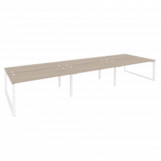 Onix Рабочая станция на О-образном м/к O.MO-D.RS-6.4.7 Дуб Аттик/Металл Белый 4740*1475*750