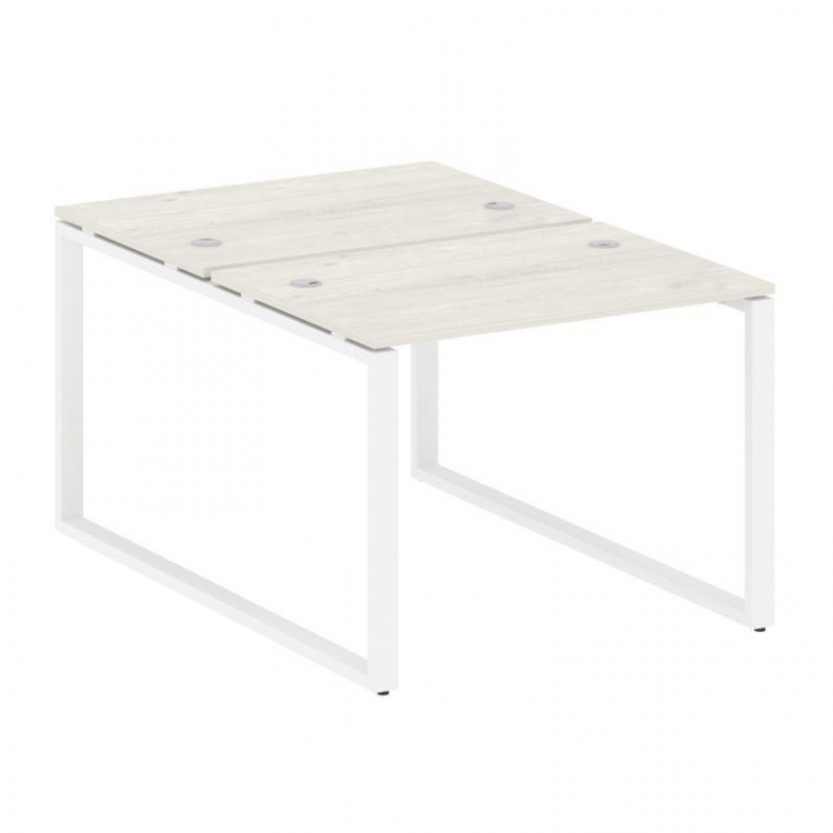 Metal System Рабочая станция на О-образном м/к БО.РАС-СП-2.1 Дуб Наварра/Металл Белый 1000*1475*750
