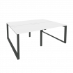Onix Рабочая станция на О-образном м/к O.MO-D.RS-4.1.8 Белый Бриллиант/Металл Антрацит 1960*1635*750