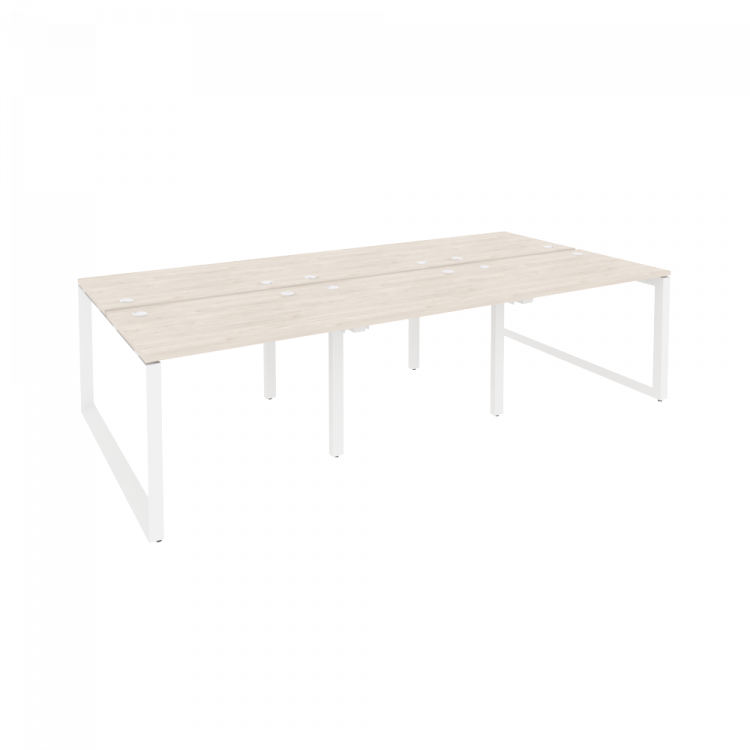 Onix Рабочая станция на О-образном м/к O.MO-D.RS-6.1.7 Денвер Светлый/Металл Белый 2940*1475*750