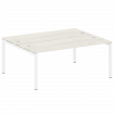 Metal System Quattro Рабочая станция на П-образном м/к 50БП.РАС-СП-2.5 Дуб Наварра/Металл Белый 1800